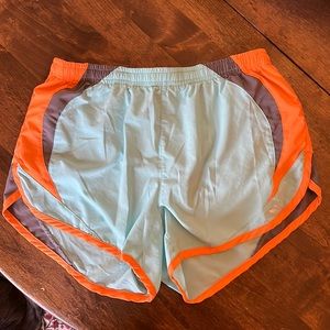 Brooks Athletic Shorts Size Medium Aqua & Orange